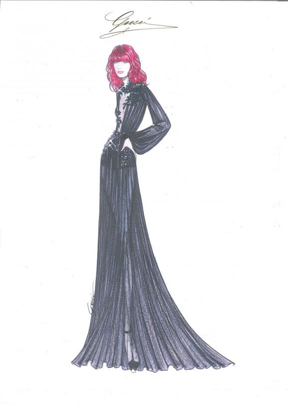 therandomnoise.com_gucci_tour_Florence Welch_sketch_zeichnung